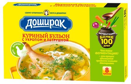 Бульон Доширак Куриный с укропом и петрушкой, 80 г