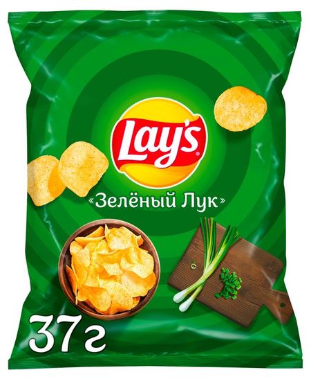 Чипсы картофельные Lay's Зеленый Лук, 37 г