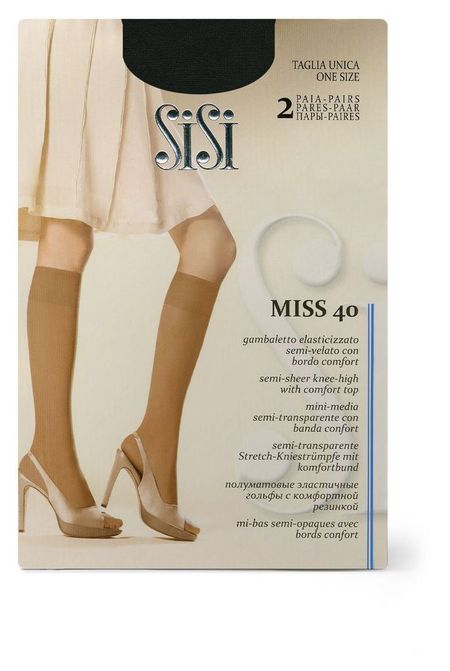 Гольфы женские SiSi Miss 40 den nero р. универсальный, 2 пары бритта текентрап у кого нет пары