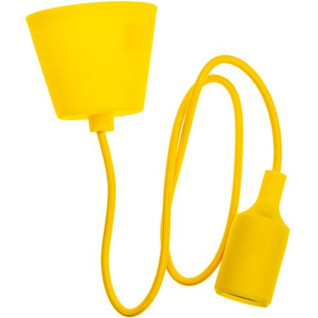 Патрон для лампы E27 Rev ПВХ 40 Вт IP20 с подвесом желтый (24643 5) карта ретро вятской губернии состояние на 1892г в картонном тубусе с подвесом