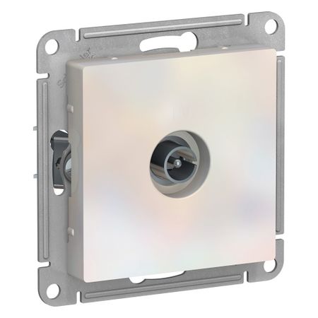 Розетка телевизионная Systeme Electric AtlasDesign встраиваемая жемчуг (ATN000493)