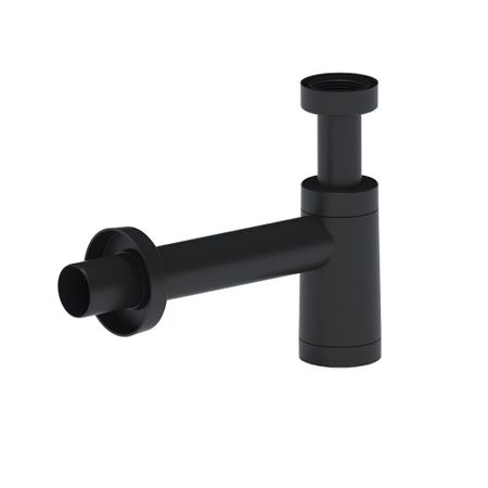 Сифон для раковины АНИ пласт 1 1/4х40 мм без выпуска с соединением 40 мм черный (BRB1004BL)