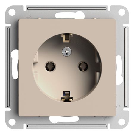 Розетка Systeme Electric AtlasDesign встраиваемая песочная (ATN001243)
