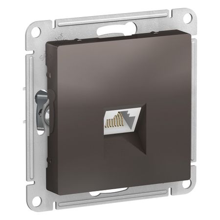 Розетка компьютерная Systeme Electric AtlasDesign встраиваемая мокко RJ45 (ATN000683)