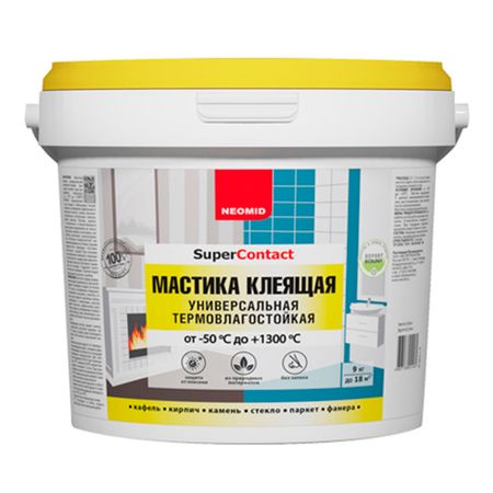 Мастика клеящая универсальная термостойкая Neomid SuperContact 9 кг