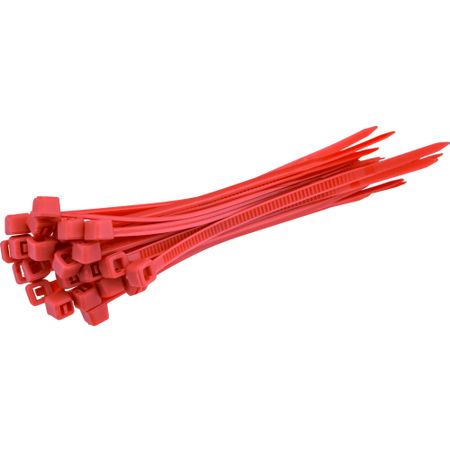 Стяжка кабельная Duwi 80x2,5 мм нейлоновая красная (25 шт.) (30214 8)