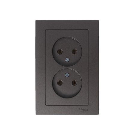 Розетка Systeme Electric AtlasDesign встраиваемая мокко (ATN000620)