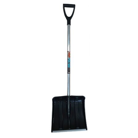 Лопата снеговая Инструм-Агро SnowКристалл полипропилен с алюминиевым черенком 1330х390 мм (100158)