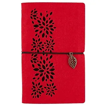 Записная книжка «Ноутбук», красный фетр, 96 листов, А6