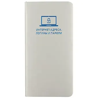 Записная книжка Escalada для интернет-адресов и паролей, серебряная, А6–