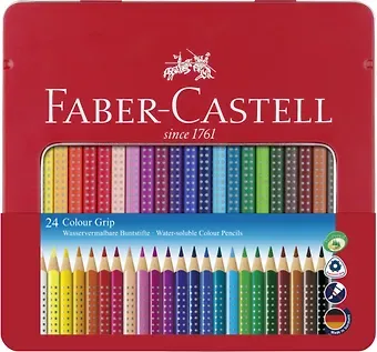 Карандаши цветные Faber-Castell, Grip, 24 цвета