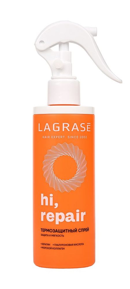 La Grase Hi, Repair Термозащитный спрей морской коллаген вкус кокоса и ванили альфа липоевая кислота в10 чага и куркума wellnessgen science and sports таблетки 30шт