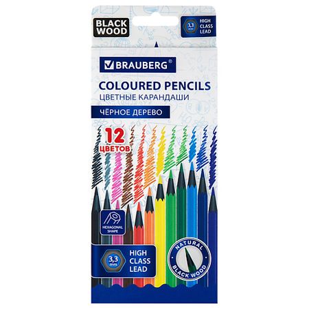 Набор карандашей BRAUBERG Карандаши цветные шестигранные механические карандаши kawaii 5 6 мм 2b 4b 6b 8b