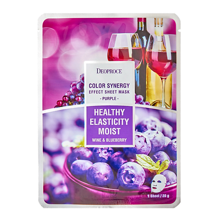 Маска для лица DEOPROCE Тканевая маска для лица с экстрактом  голубики и красного вина курильница zemei из меди красного а