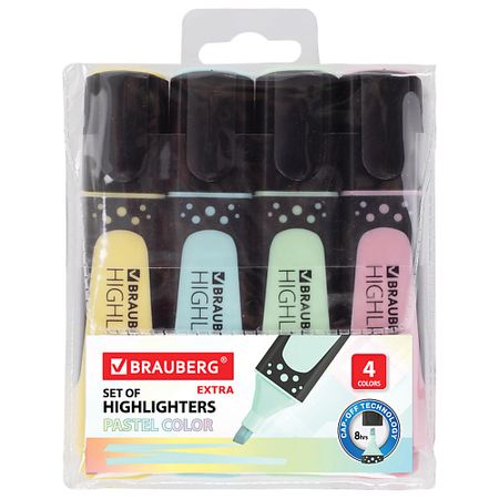 Набор фломастеров BRAUBERG Текстовыделители  EXTRA PASTEL