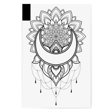 Наклейки для тела PRINT FACTORY Временная переводная татуировка Мандала