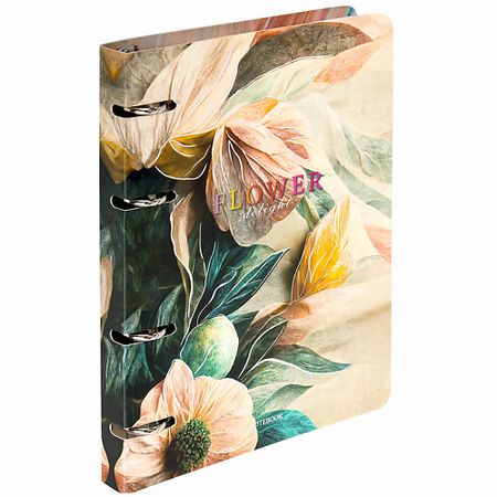 Тетрадь BRAUBERG Тетрадь на кольцах 120 листов Нежные цветы прозрачные липкие заметки moonbiffy 200 листов