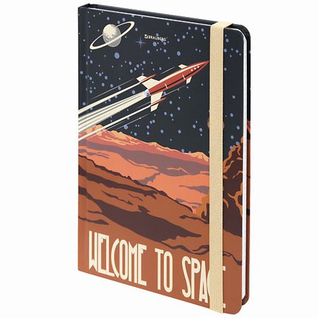 Блокнот BRAUBERG Блокнот А5  SpaceX твердый, винтажный блокнот a7 a6 a5 из искусственной