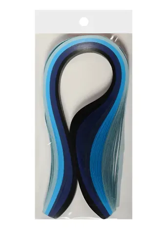 Бумага для квиллинга в пакете с подложкой (10mm) (120 листов) (52cm), оттенки синего (11-23988