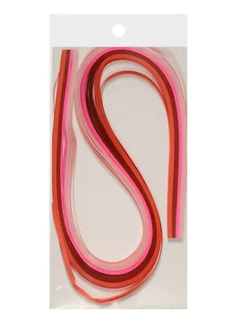 Бумага для квиллинга в пакете с подложкой (3mm) (120 листов) (52cm) оттенки красного (11-23988