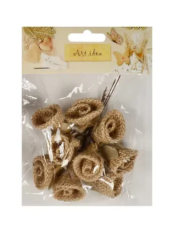 Букетик Холщевые розы (9шт) (11-00399-SC-393)