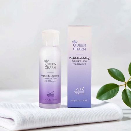 Тонер для лица QUEEN CHARM Тонер для лица омолаживающий увлажняющий с пептидами металлические коровьи колокольчики lucky charm 9 шт