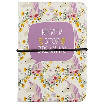 Визитница Единороги с цветами (В2017-028)