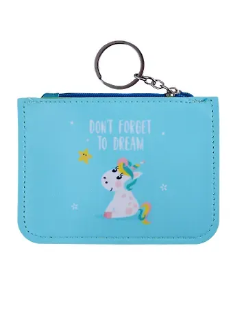 Чехол для карточек на молнии с карабином Единорог (ПВХ) (12×9) (12-10832-7)