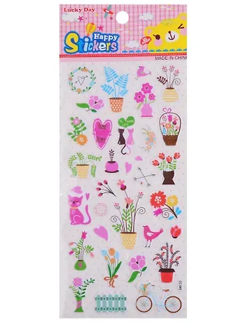 Наклейки зефирные Мой сад микс CC-045-048