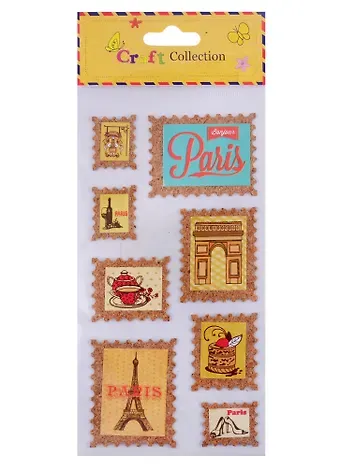 Наклейки пробка  Франция, микс