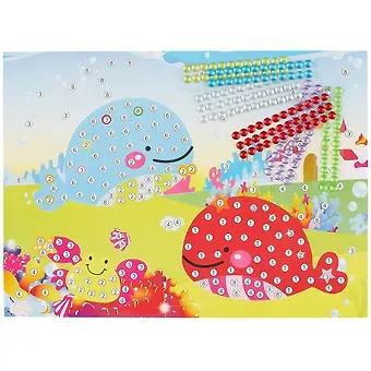 Аппликация стразами Веселые Киты  26х19см (орр)