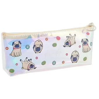 Пенал на молнии «Мопсы фр-фр» 22.5 х 7 см