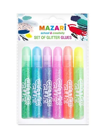 Набор Гель с блестками полупрозрачный (10 мл х 6 цв) (M-5655) (упаковка) (3+)