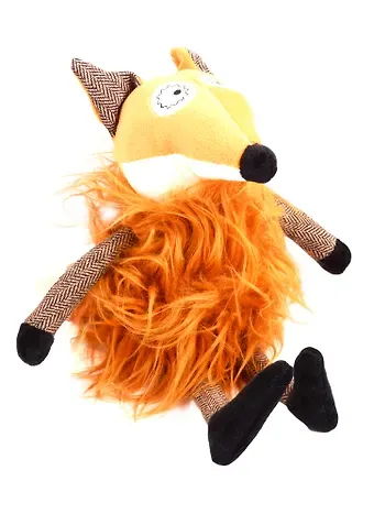 Мягкая игрушка Лиса, с твидовыми лапками, 35см