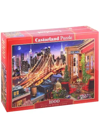 Пазл Огни Бруклинского моста, 1000 деталей Castor Land C-104598