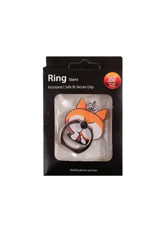 Держатель-кольцо для телефона Хвостик корги (металл) (коробка)