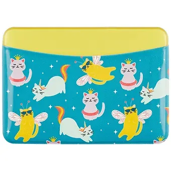 Чехол для карточек горизонтальный Коты с крыльями (ДКГ2021-47)