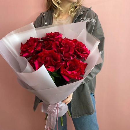 Букет живых цветов CVETAEVA TOMSK.RU Букет из 9 красных французских роз 
