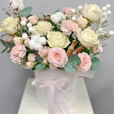 Букет живых цветов ОРАНЖ Теплая композиция в коробке теплая стеганая дверная занавеска из полиэстера