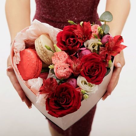 Букет живых цветов БУКЕТНАЯ ЛАВКА Гармония сердец горшок с поддоном гармония 0 7л d13см h11см коричневый пластик