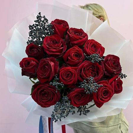 Букет живых цветов ЗАЦВЕТАЙ. ЦВЕТОЧНЫЙ БУТИК Букет ночь любви наклеек с фразами о любви 29 шт