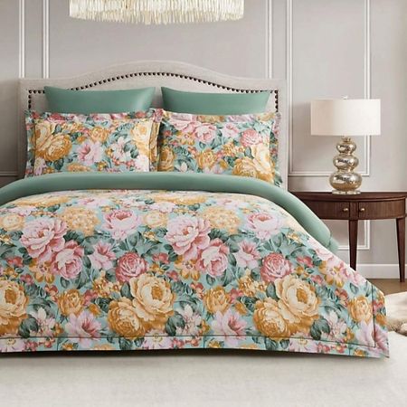 Комплект постельного белья ARYA HOME COLLECTION Постельное Белье из Сатина Exclusive 2 Сп. 200x220 Charm Зеленый