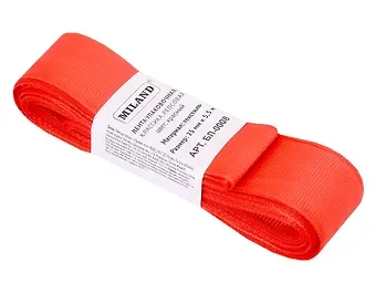 Лента упаковочная репсовая Классика, 25 мм х 5,5 м, красный