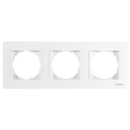 Рамка Netelsan Byobu для розеток и выключателей  3 поста белая трафарет barocci пвх рамка 20х25см л 130
