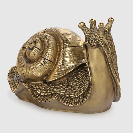 Фигура декоративная Тпк полиформ Улитка, 25х16х18 см, бронзовая