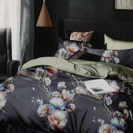 Комплект постельного белья Wonne Traum Elegance Rose palace black Полуторный