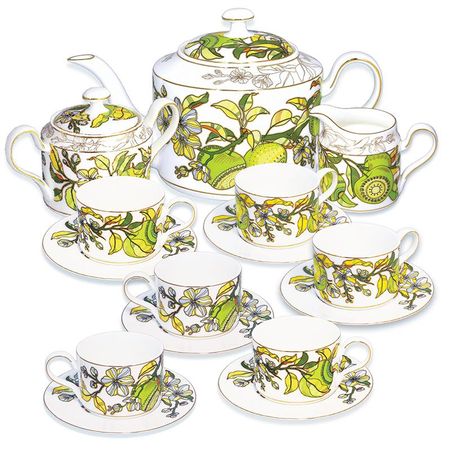 Сервиз чайный Empire яблоко 15 предметов на 6 персон зеленый