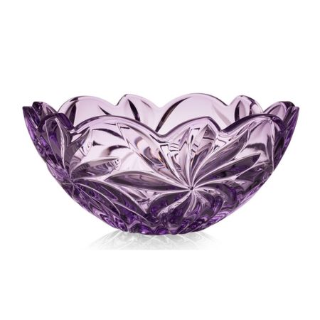 Блюдо Aurum-Crystal s.r.o. Flora amethyst 28 см