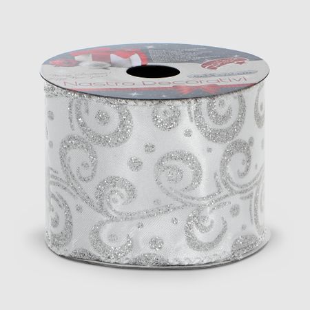 Лента упаковочная Due Esse Christmas белая 6,3 см х 27 м в ассортименте