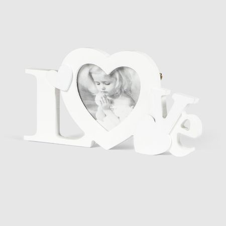 Фоторамка Dekor pap Love деревянная белая 20х9 см